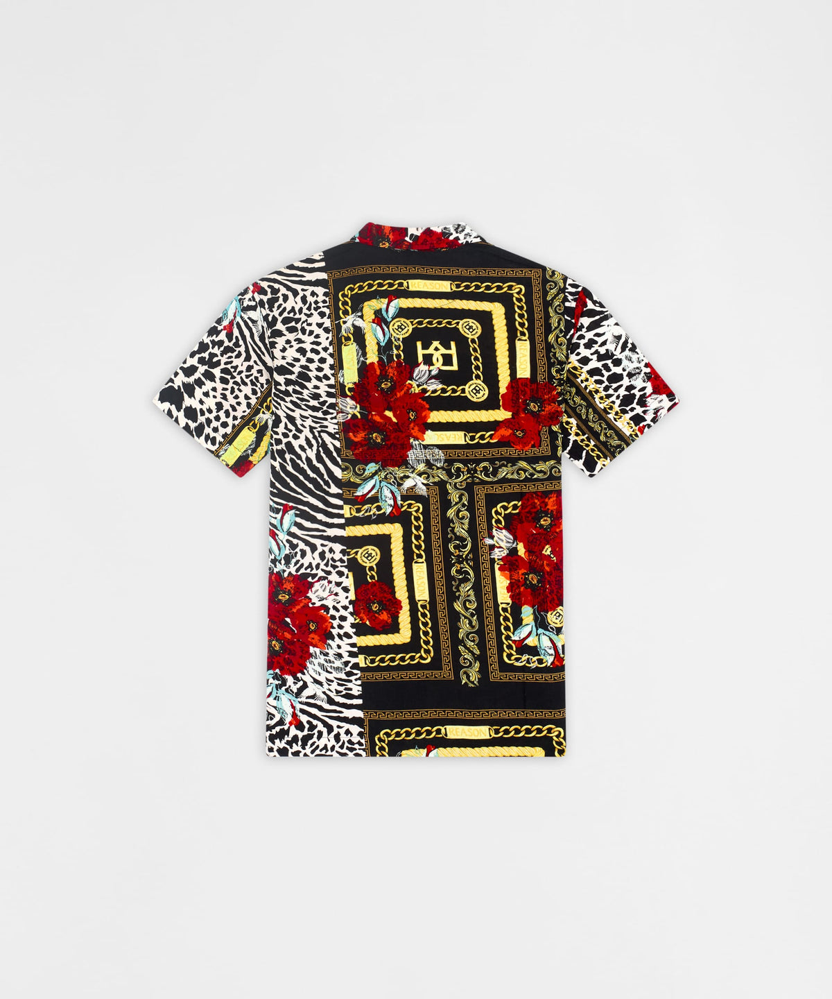 Reason Clothing Value Floral & Chains Woven Shirt - Red