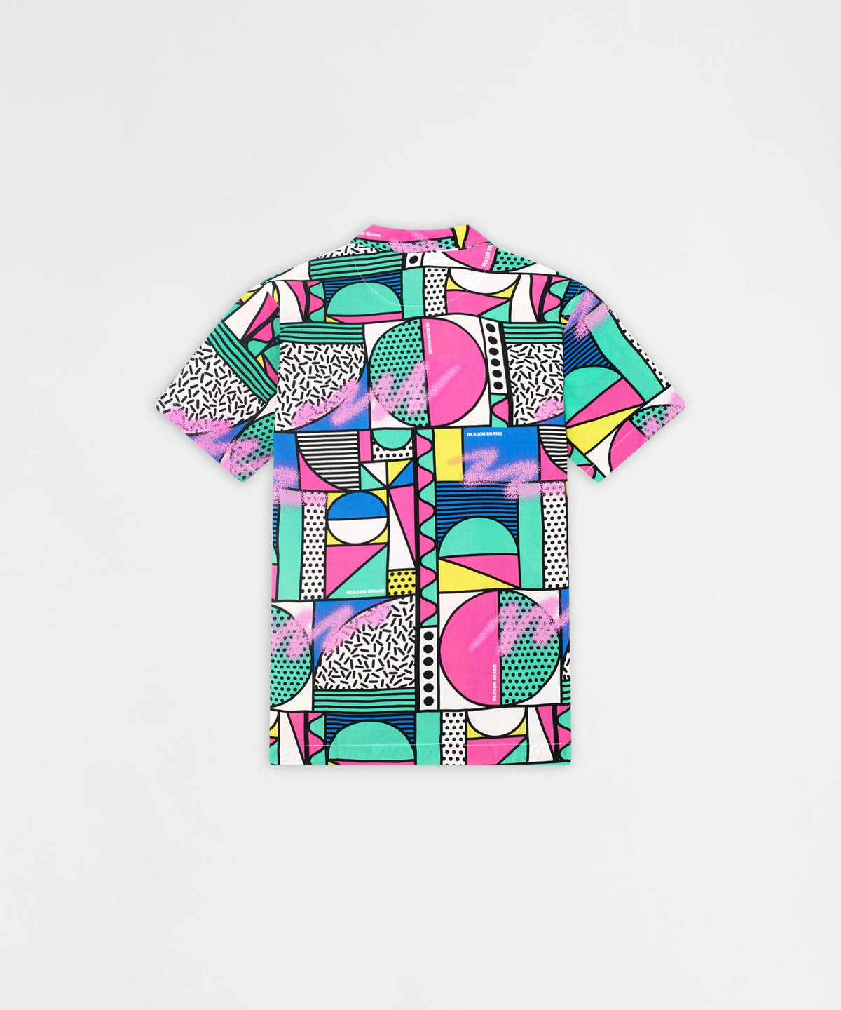 Reason Clothing Everyday Memphis Viscose Button-Down Short Sleeve Shirt - Multicolor