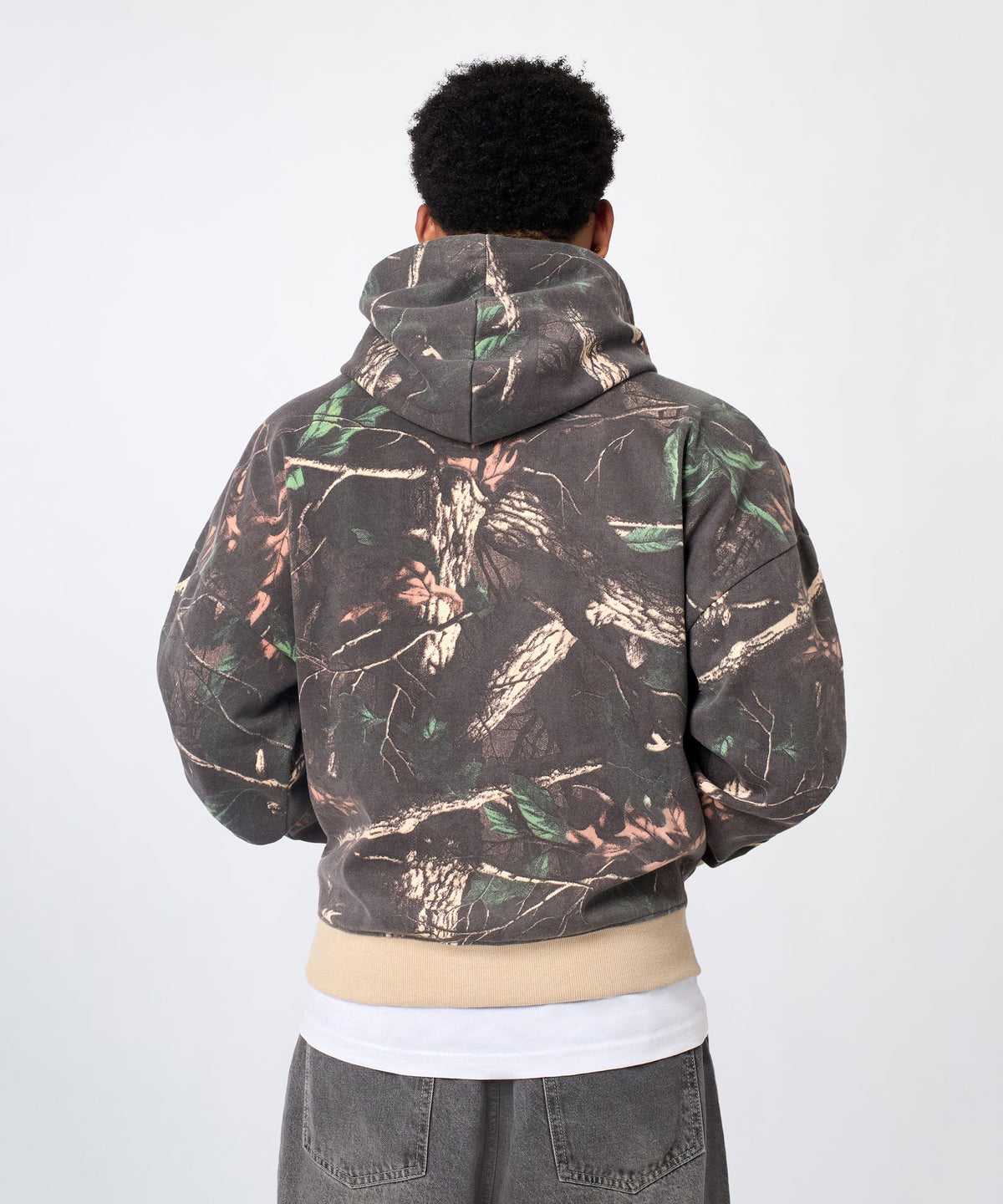 Reason Clothing Popular Recon Patch Camo Zip Hoodie