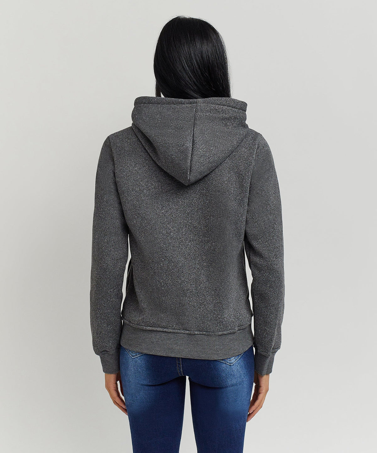 Reason Clothing Popular Wooster Women's Long Sleeve Hoodie - Grey