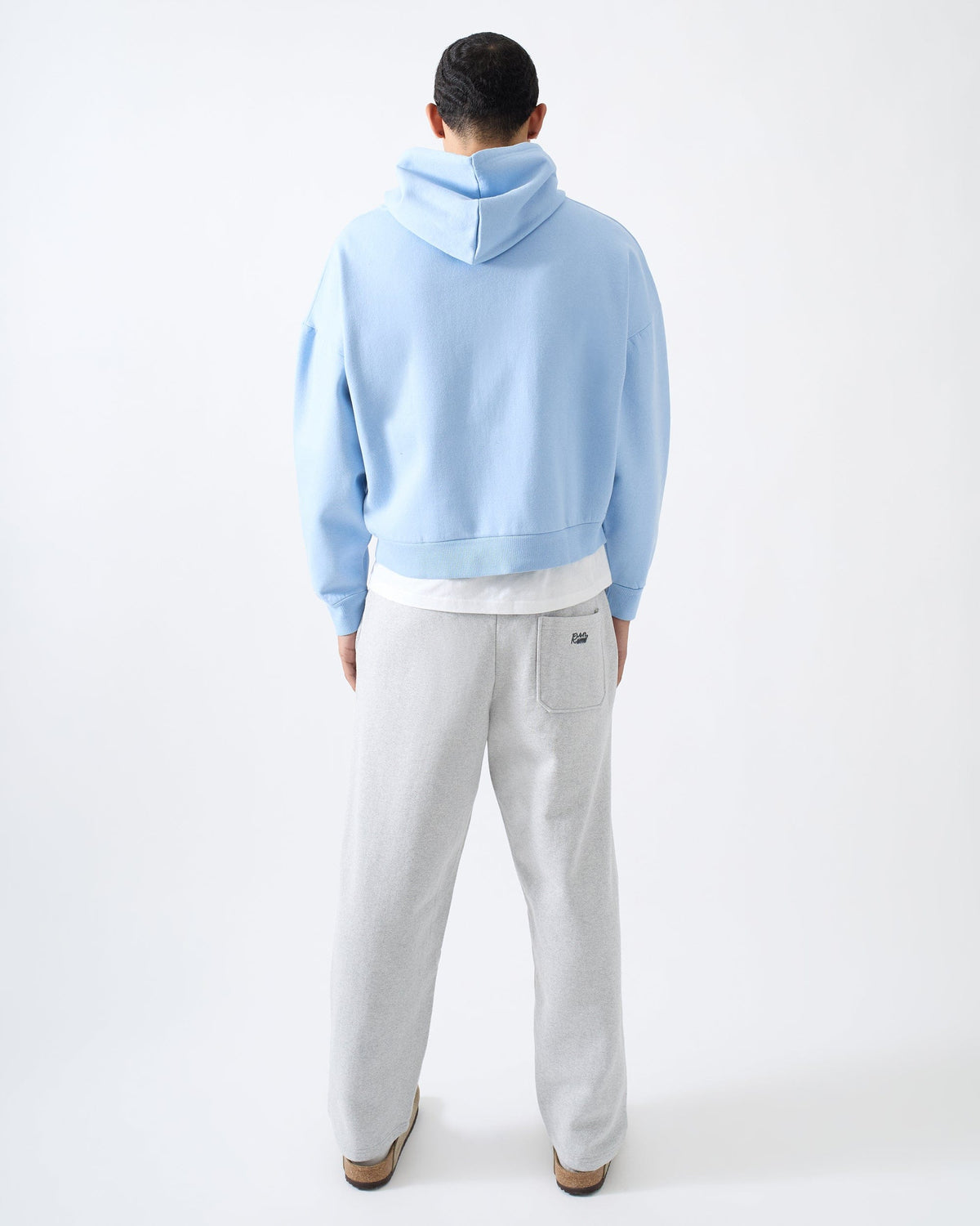 Reason Clothing Special Offer Essential Boxy Fit Zip Up Hoodie - Blue