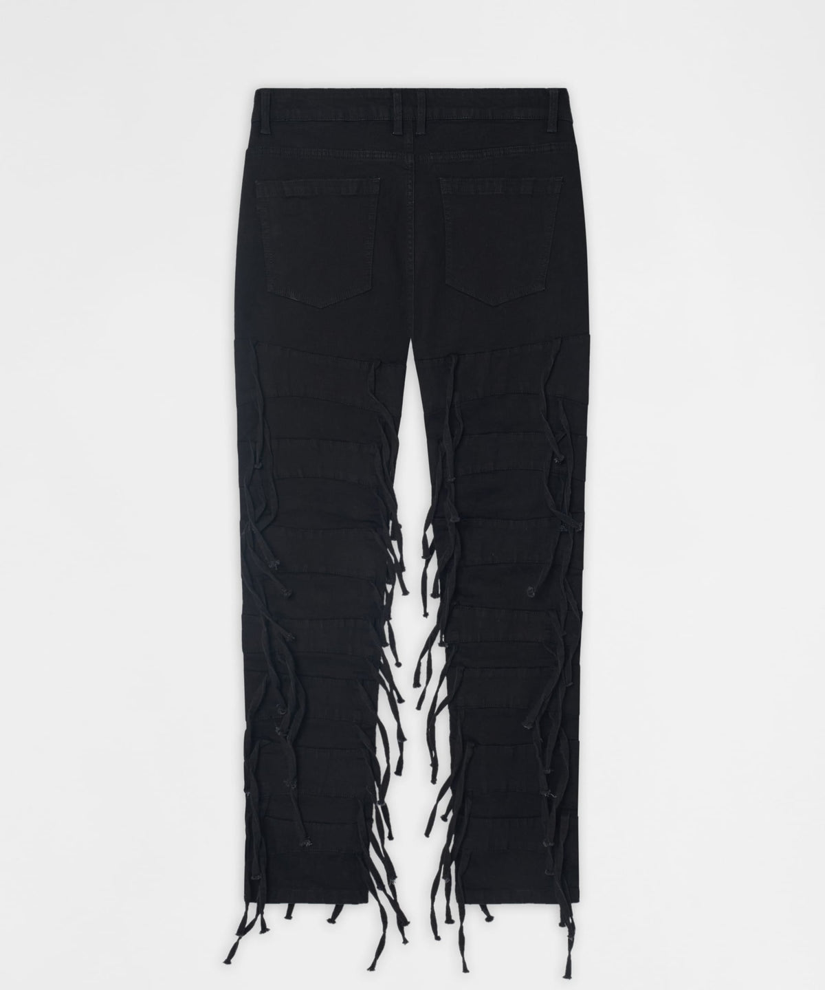 Reason Clothing Recommended Fringe Skinny Jeans - Black