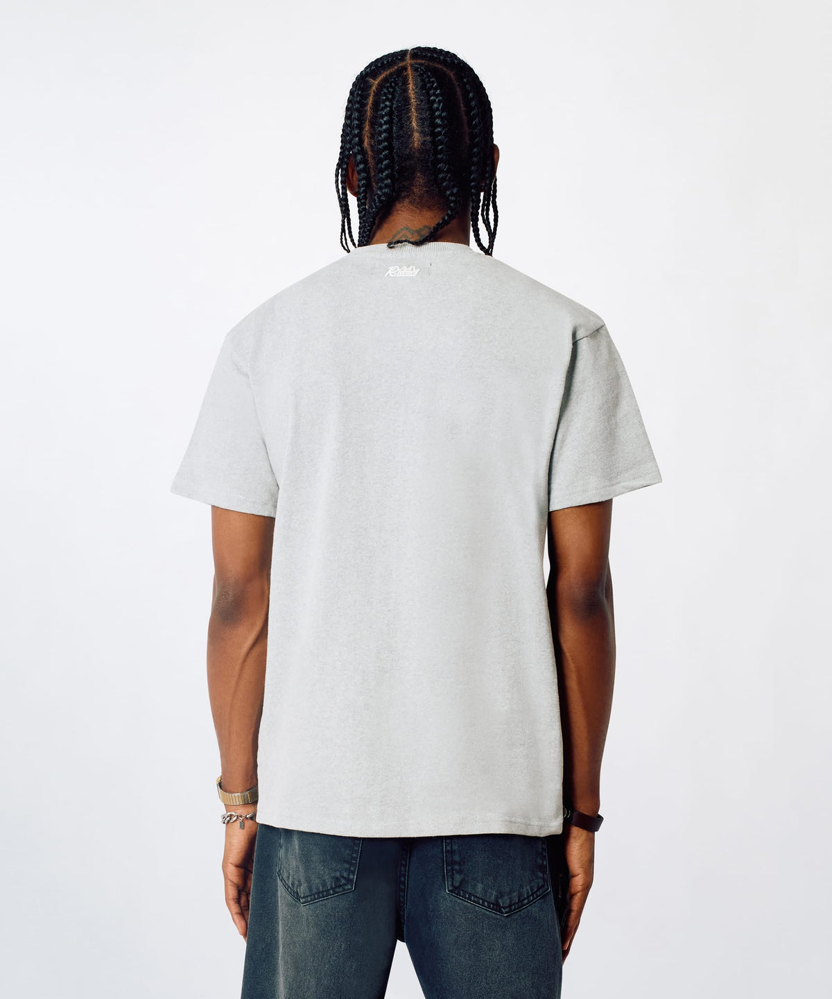 Reason Clothing Everyday Washed Essentials Classic Short Sleeve Tee - Light Grey