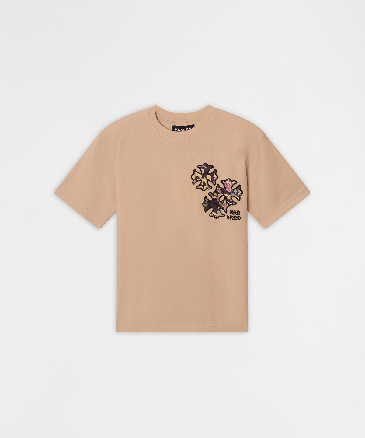 Reason Clothing Featured Kids Rebellion Tapestry Applique Tee - Cream