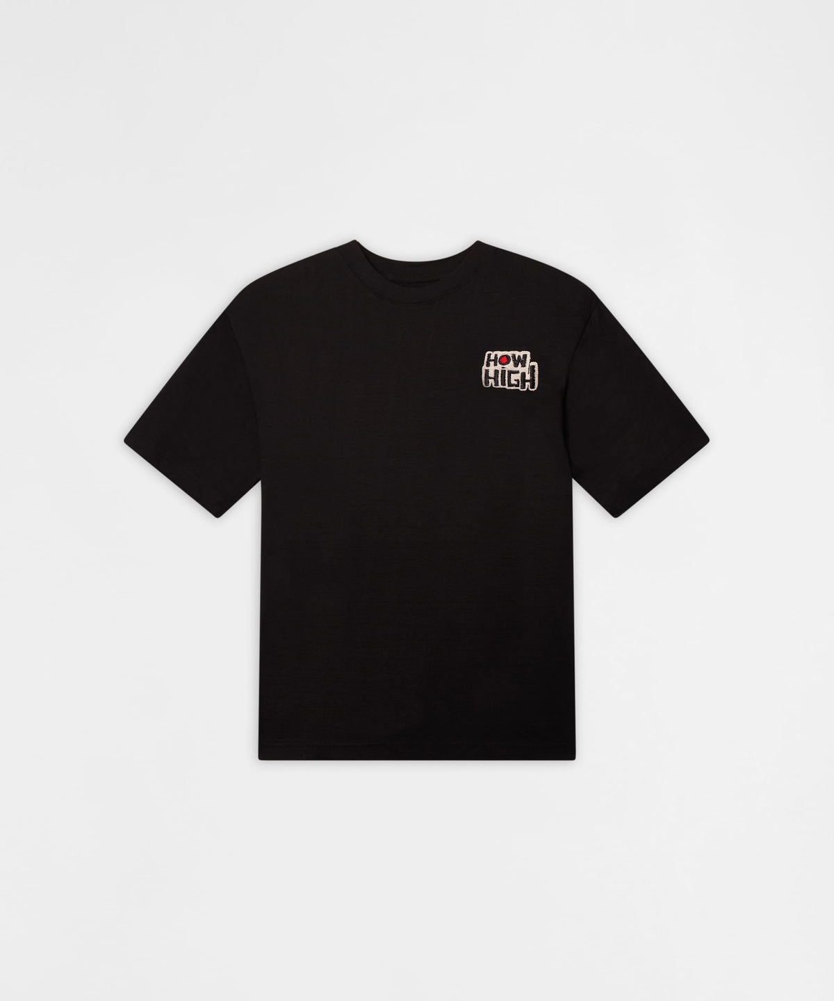 Reason Clothing Deals How High Crew Embroidered Short Sleeve Tee - Black