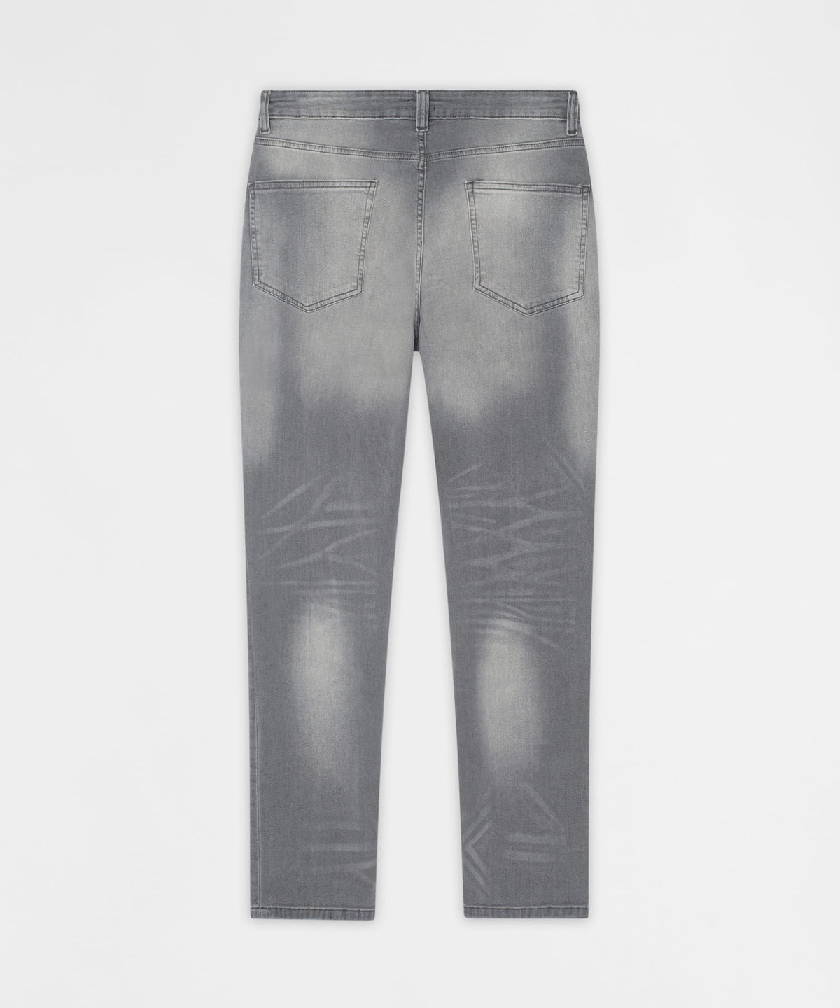 Reason Clothing Best Seller Fade Away Distressed Skinny Jeans - Grey