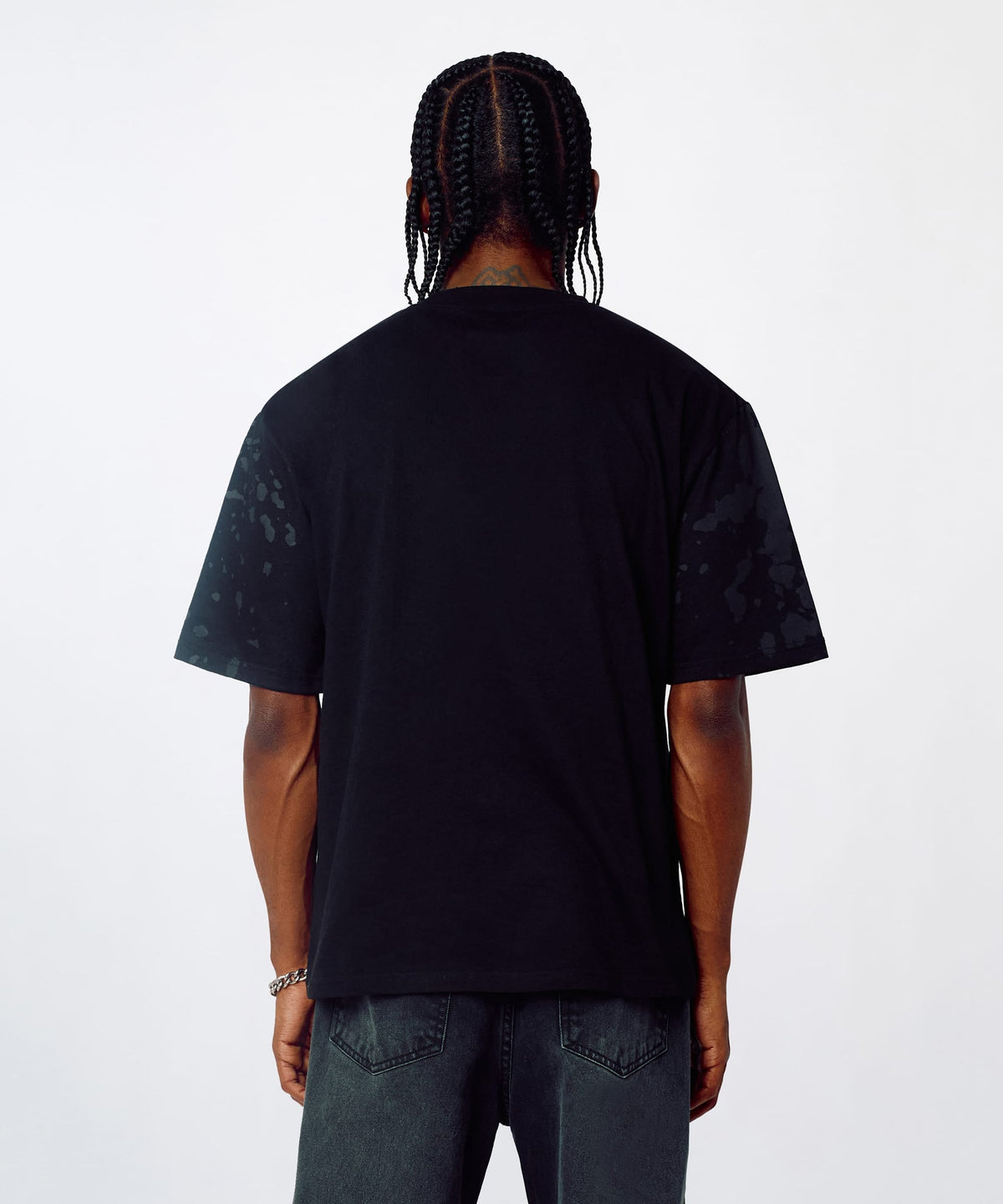 Reason Clothing Recommended Monocle Rhinestone Tee - Black