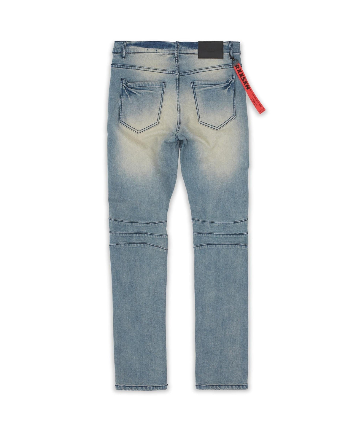 Reason Clothing Exclusive Moto Panel Plus Size Skinny Jeans - Blue