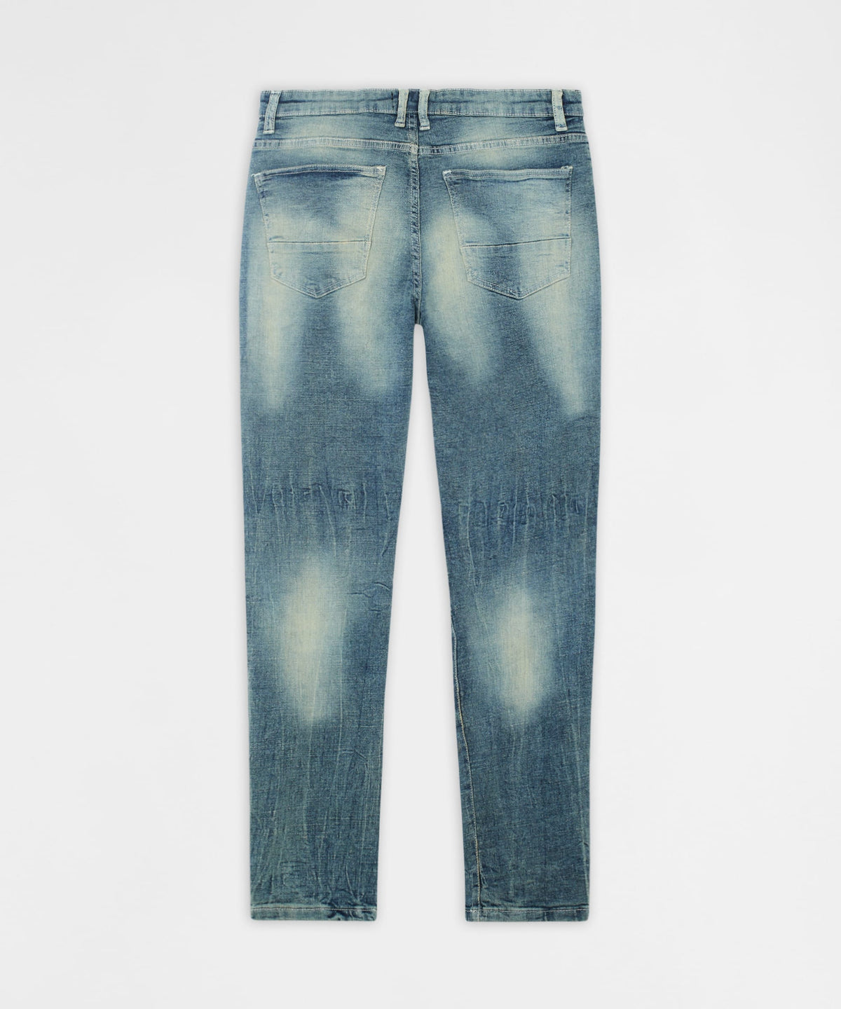 Reason Clothing Top Pick Road Rage Distressed Skinny Jeans - Light Blue