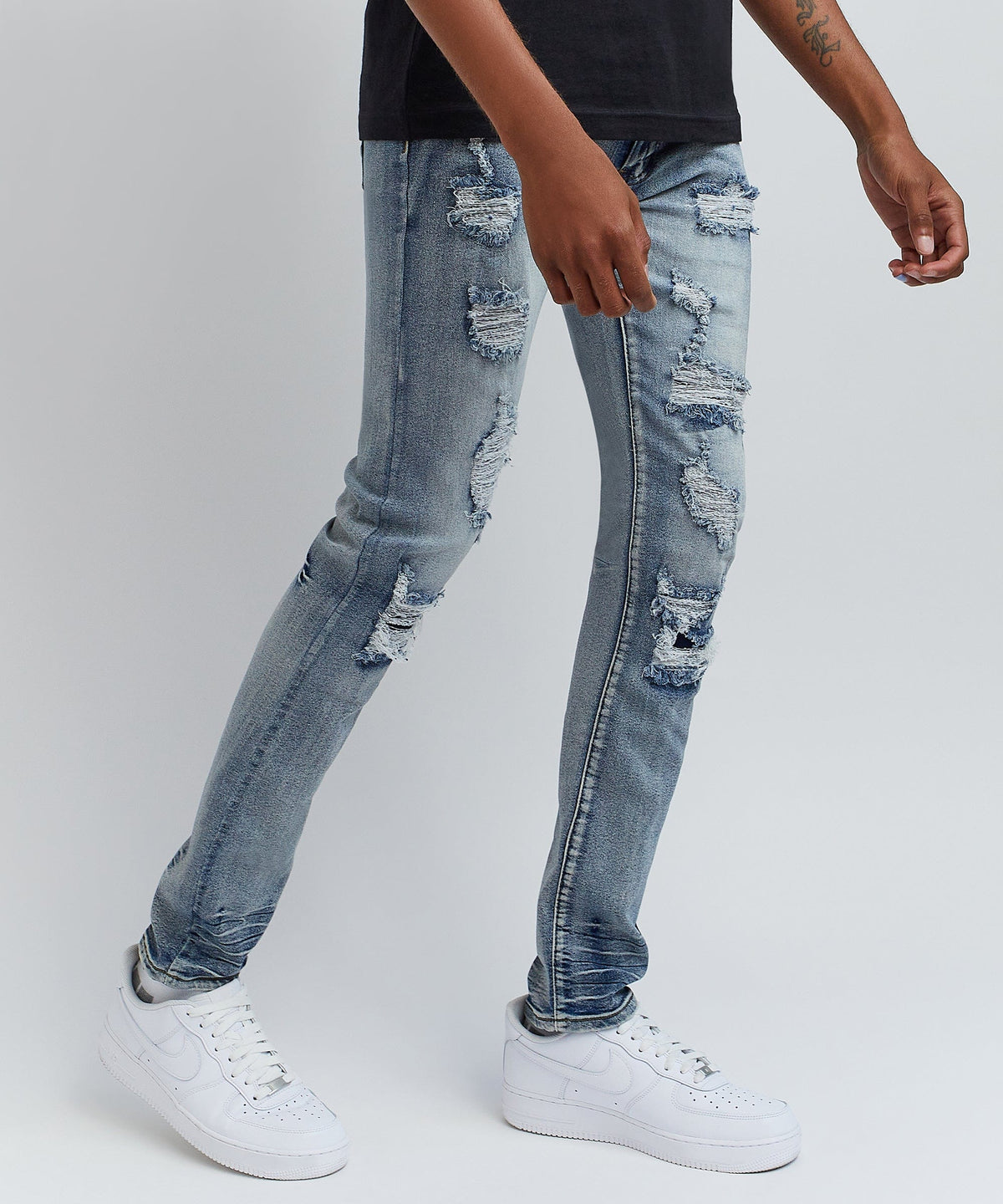 Reason Clothing Recommended Matthew Light Wash Slim Jeans