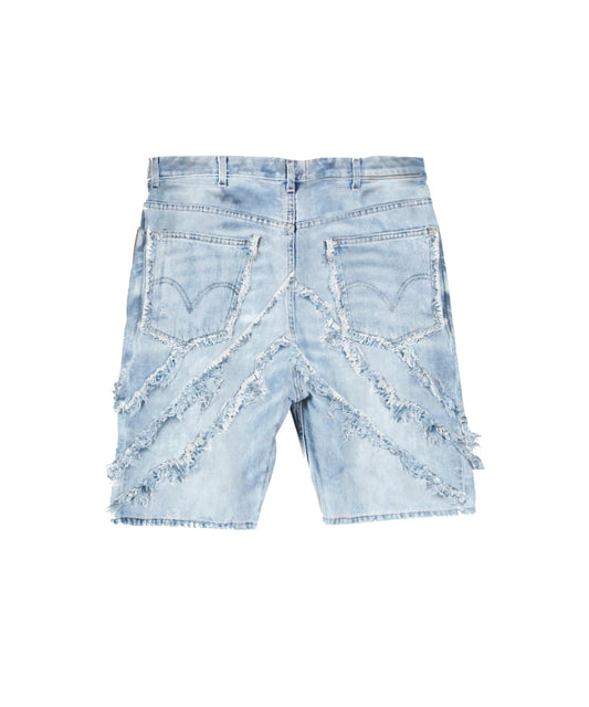 Reason Clothing Exclusive Plus Size Bandit Denim Short - Light Blue