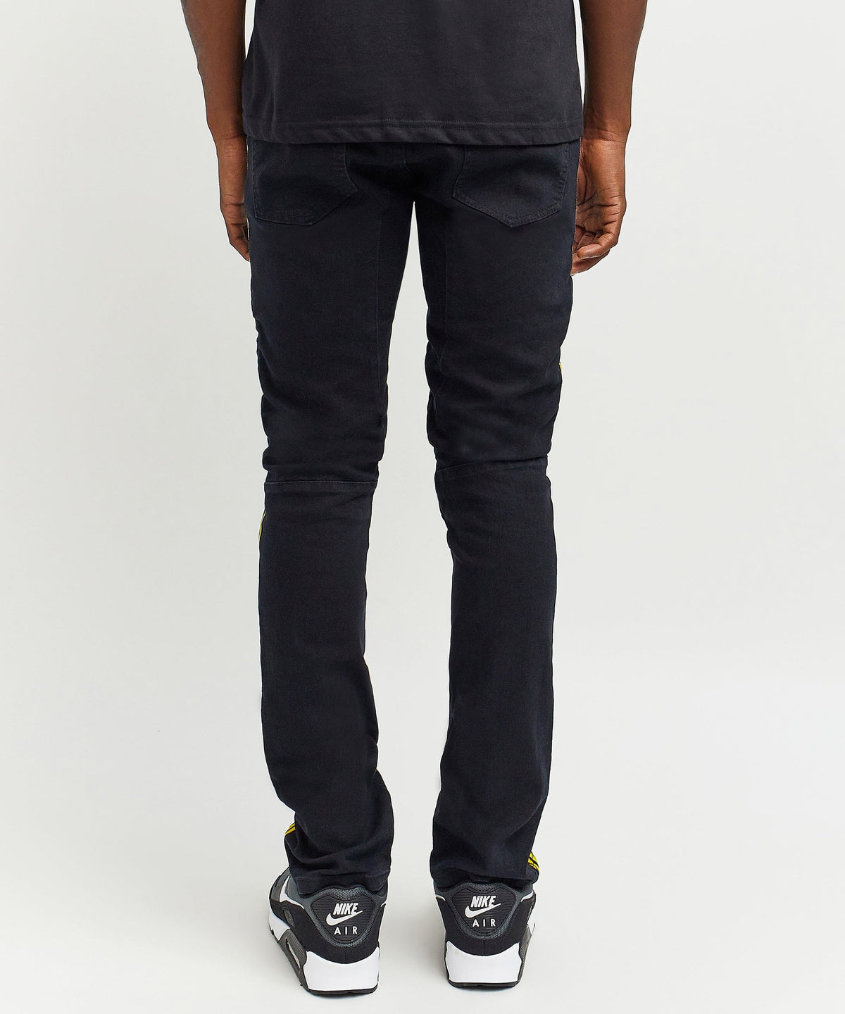 Reason Clothing Special Offer Dunning Side Stripe Moto Jeans