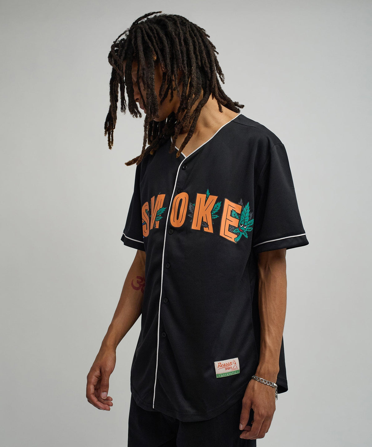 Reason Clothing Best Seller Smoke Baseball Jersey