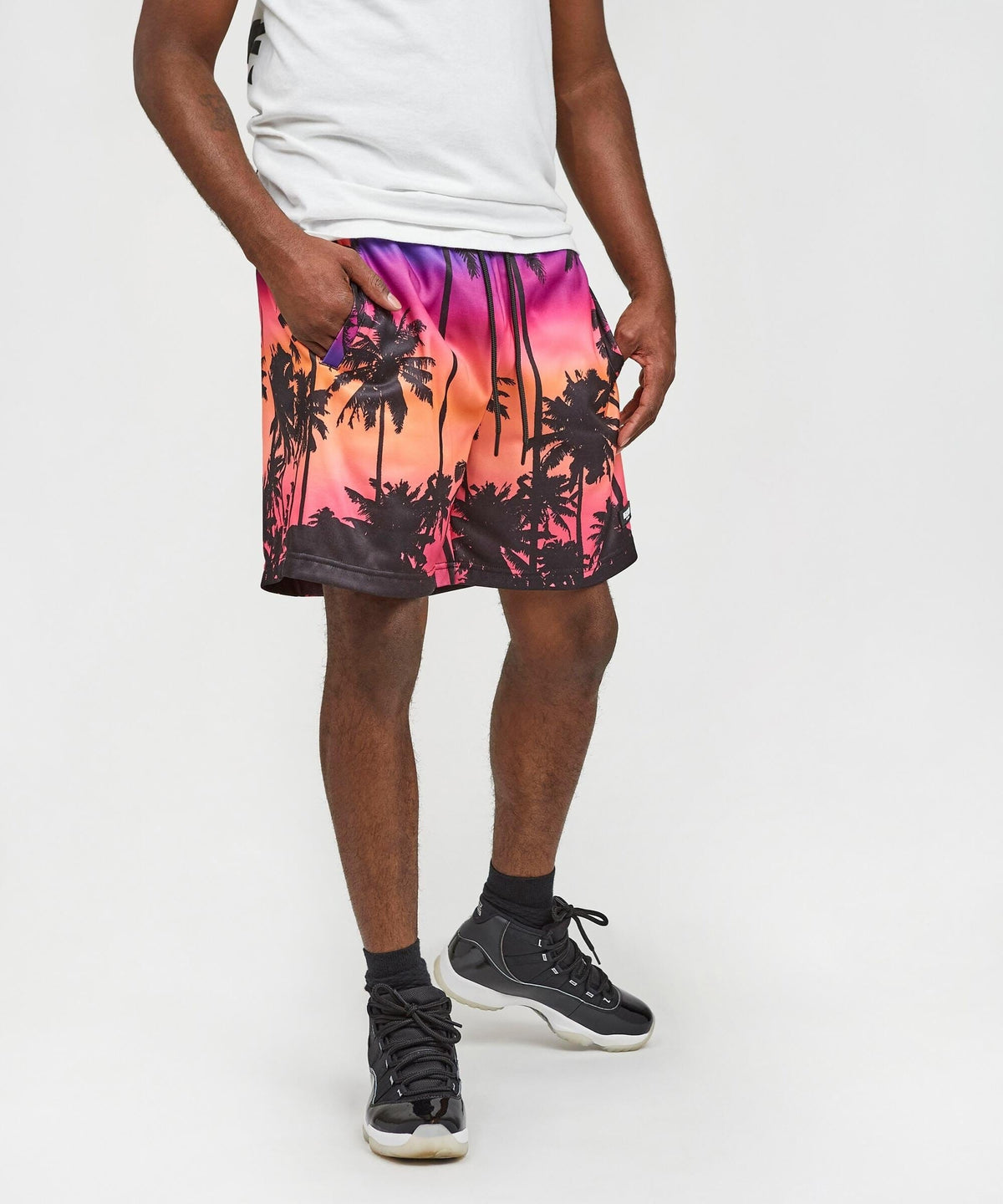 Reason Clothing Discount Night Strip Shorts