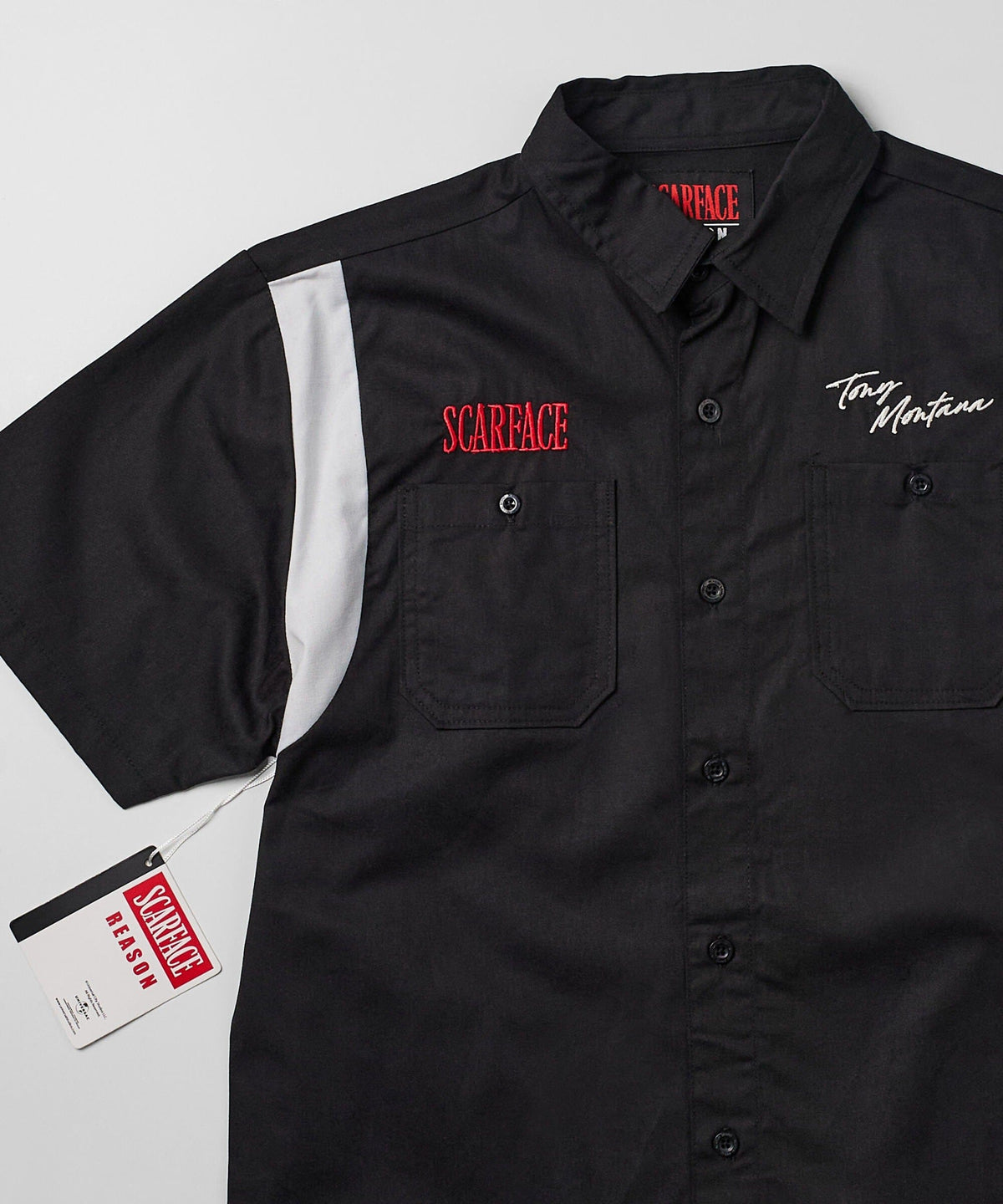 Reason Clothing Hot Sale Scarface Tony Montana Mechanics Shirt