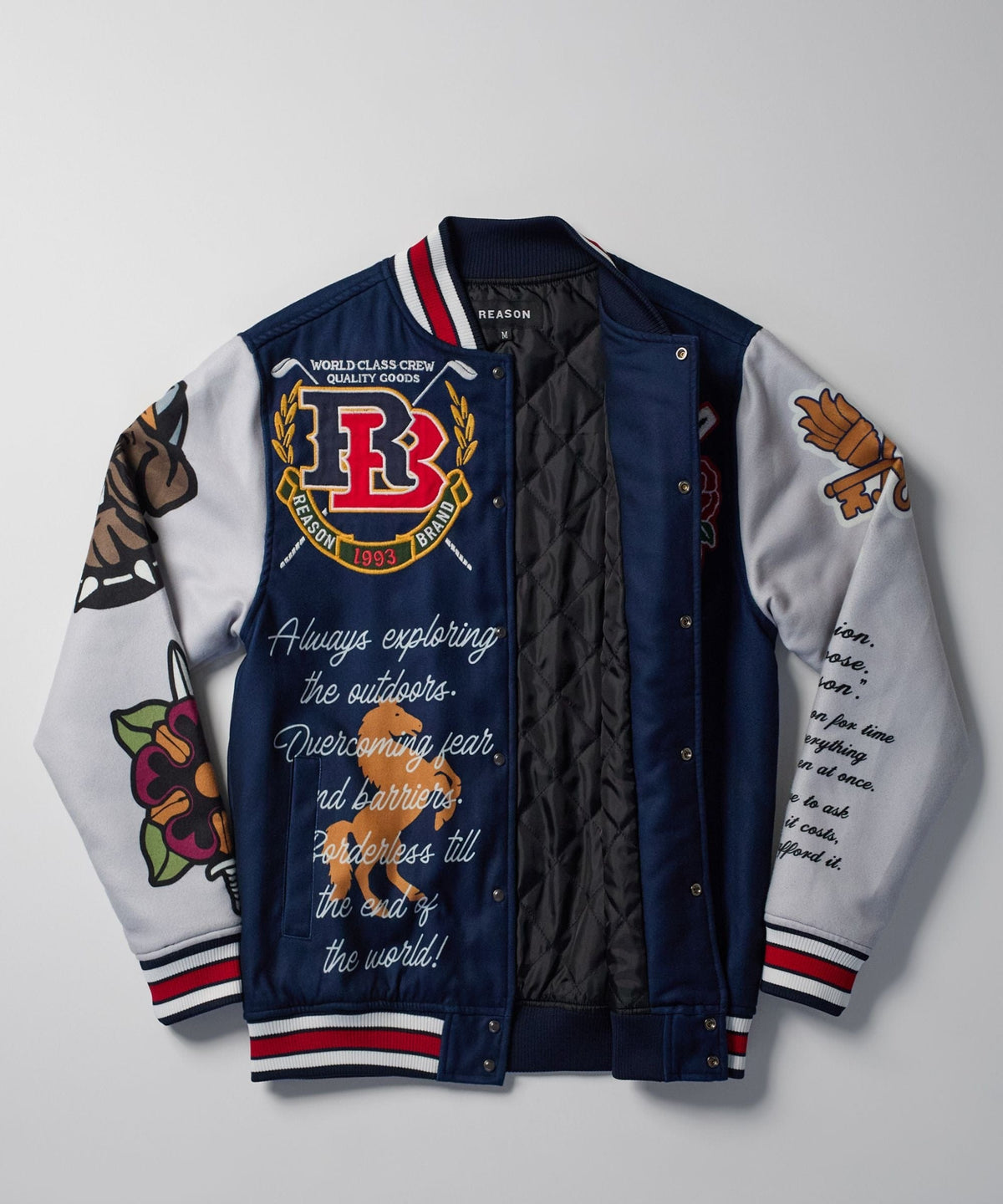 Reason Clothing Hot Sale Fearless Varsity Jacket