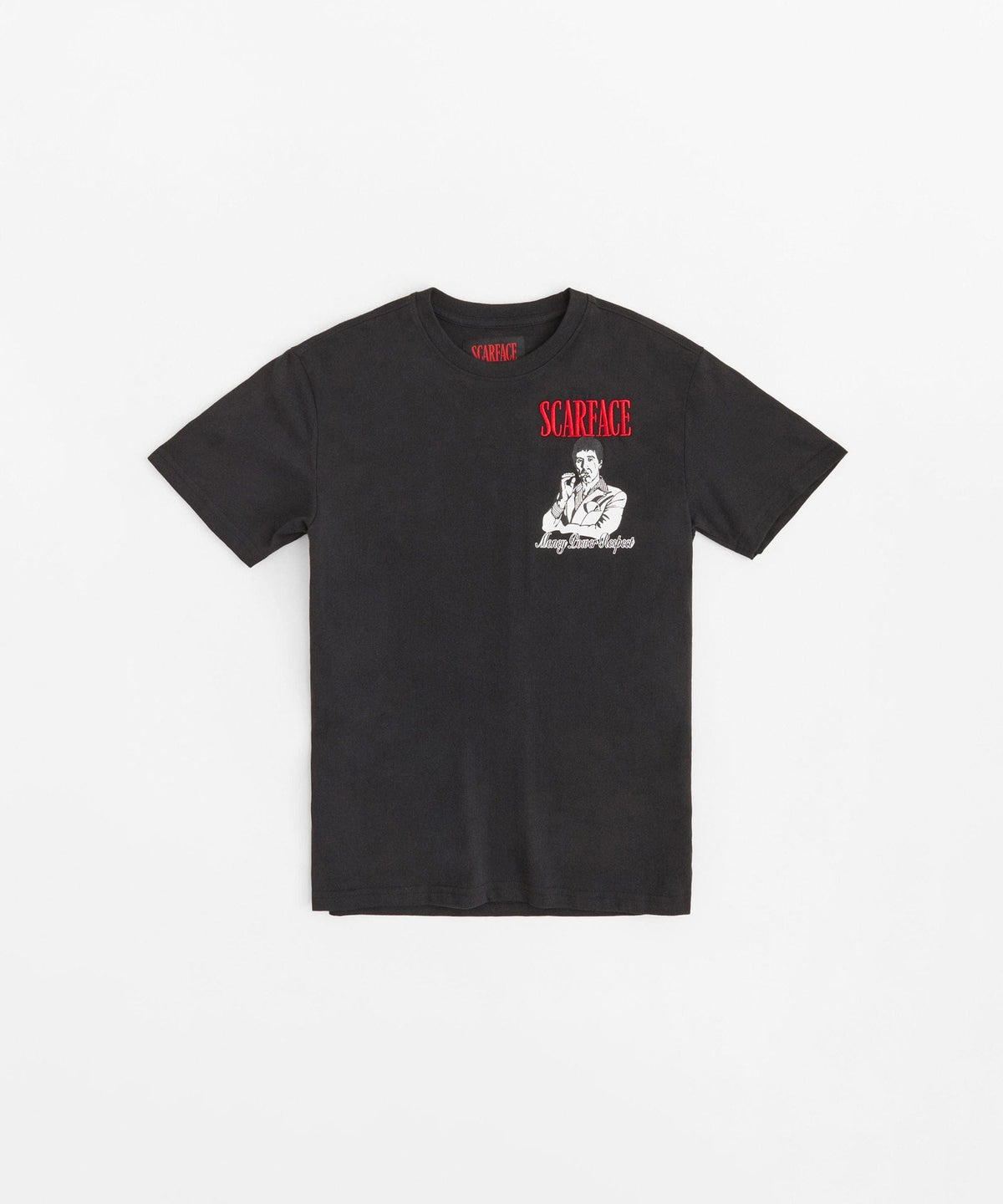 Reason Clothing Popular Scarface Power Embroidered Tee - Black