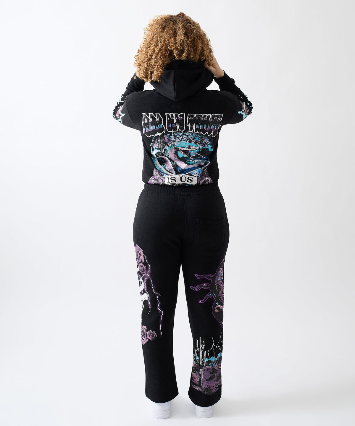 Reason Clothing Best Seller All We Ask Is Trust Applique Jogger - Black