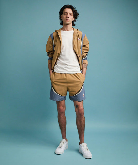 Reason Clothing New Tiebreaker ZIP Up Hoodie - Khaki