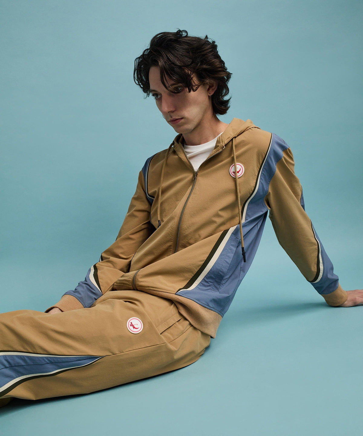 Reason Clothing New Tiebreaker ZIP Up Hoodie - Khaki