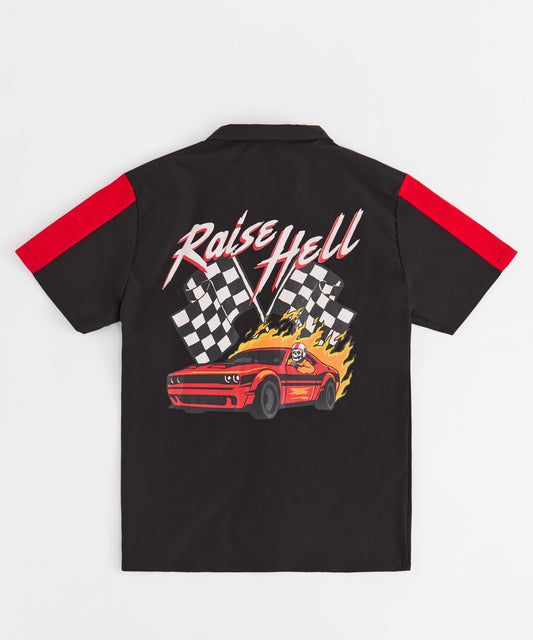 Reason Clothing Everyday Plus Size Dodge Mechanics Shirts - Black