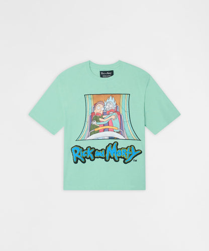 Reason Clothing Best Seller Rick And Morty Applique Short Sleeve Tee - Light Green