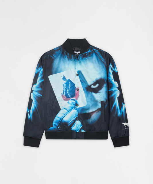Reason Clothing Recommended Dark Knight Varsity Jacket - Black