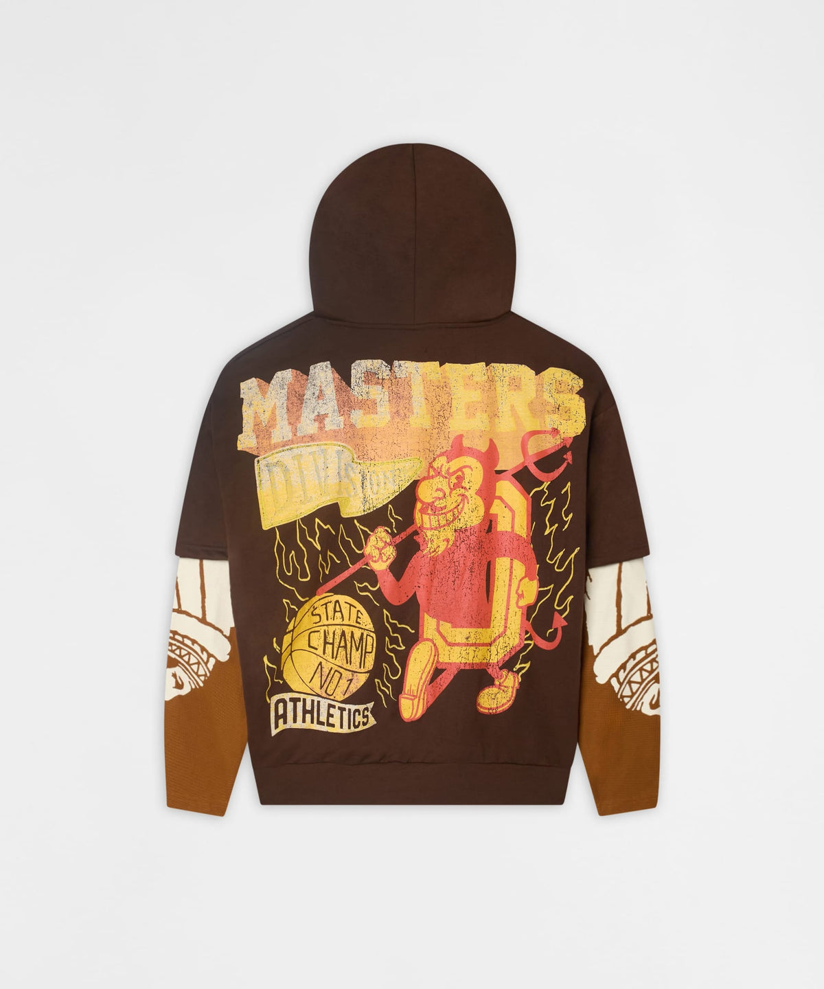 Reason Clothing Hot Sale Masters 2fer Pullover Hoodie - Brown