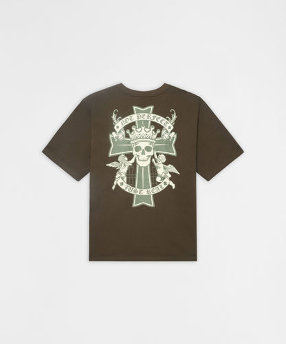 Reason Clothing Smart Buy Not Perfect Embroidered French Terry Short Sleeve Tee - Olive Green