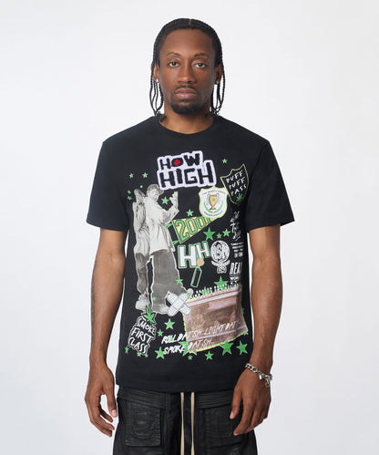 Reason Clothing Best Seller How High Trust Embroidered Short Sleeve Tee - Black