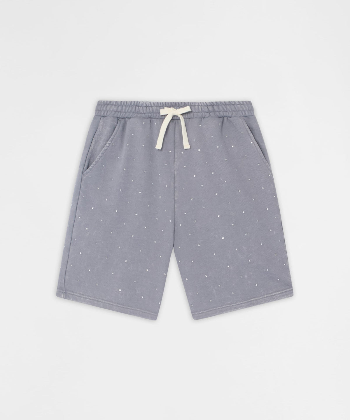 Reason Clothing Classic Washed Rhinestone Short - Grey