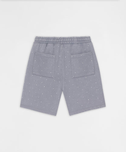 Reason Clothing Classic Washed Rhinestone Short - Grey