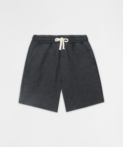 Reason Clothing Classic Washed Rhinestone Short - Black