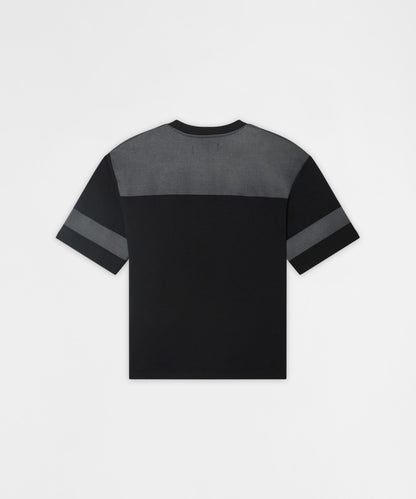 Reason Clothing Top Pick Football Rhinestones Short Sleeve Tee - Black
