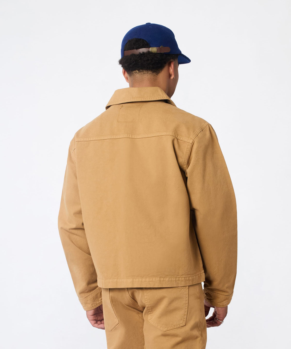 Reason Clothing Featured Studded Denim Jacket - Khaki