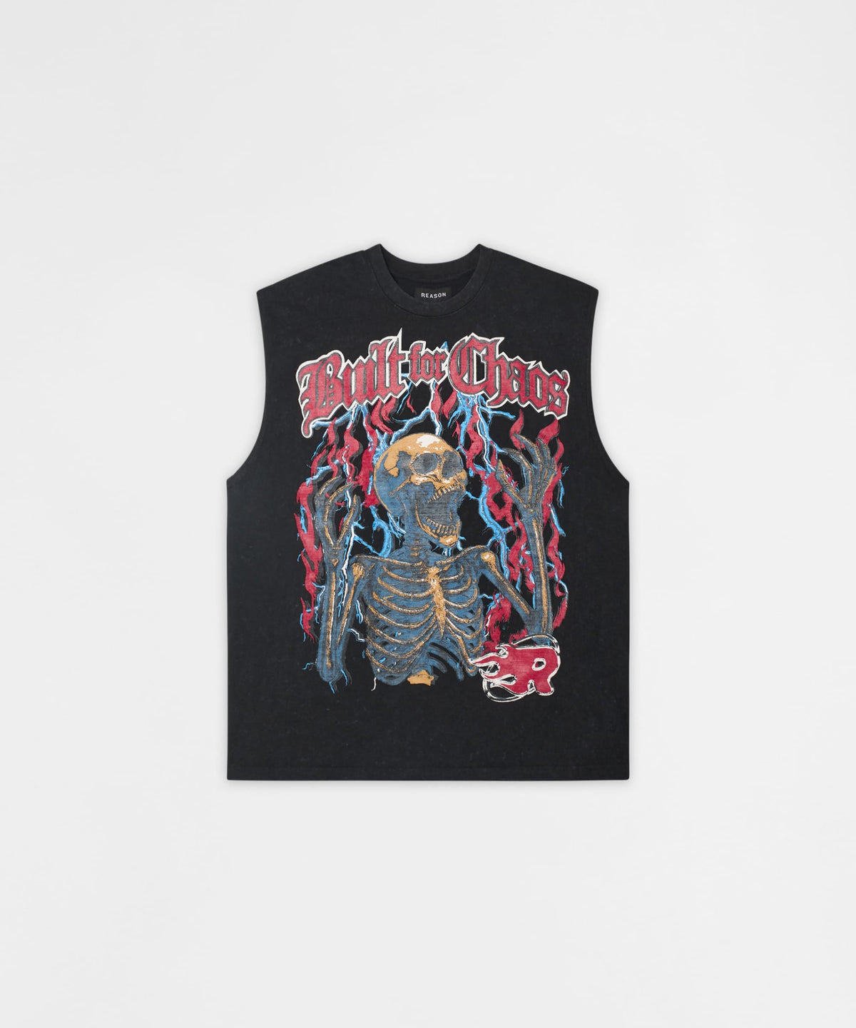Reason Clothing Best Price Built For Chaos Muscle Tee - Washed Black