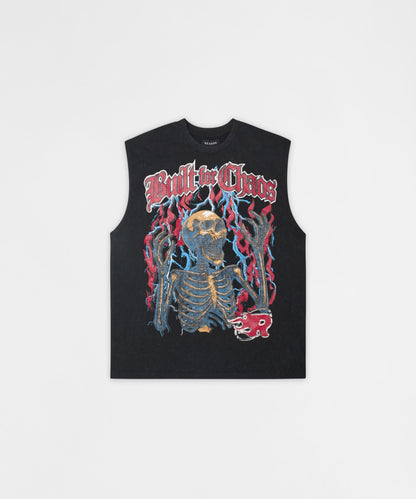 Reason Clothing Best Price Built For Chaos Muscle Tee - Washed Black