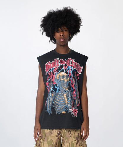 Reason Clothing Best Price Built For Chaos Muscle Tee - Washed Black