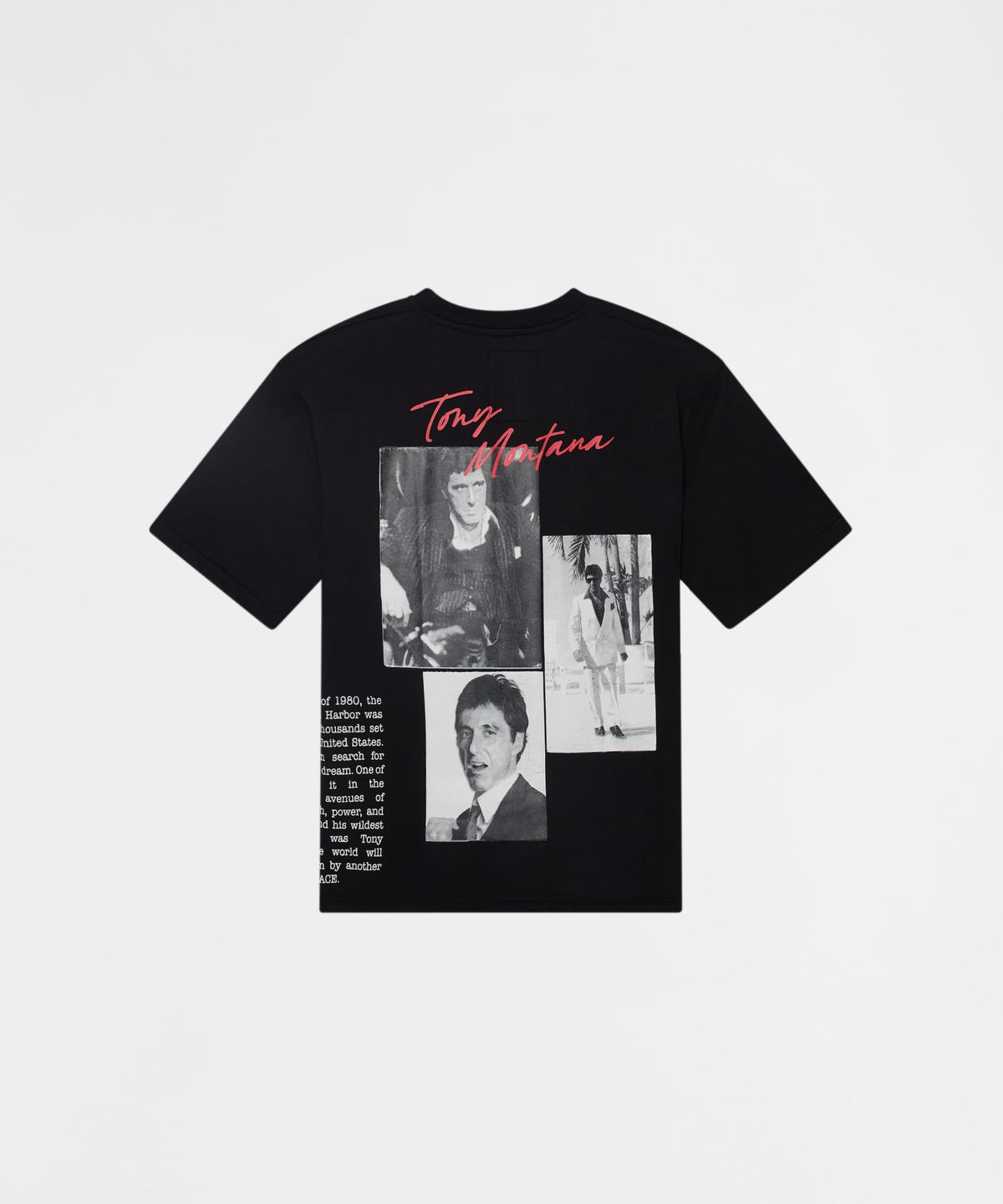 Reason Clothing Premium Scarface Washed Short Sleeve Tee - Black