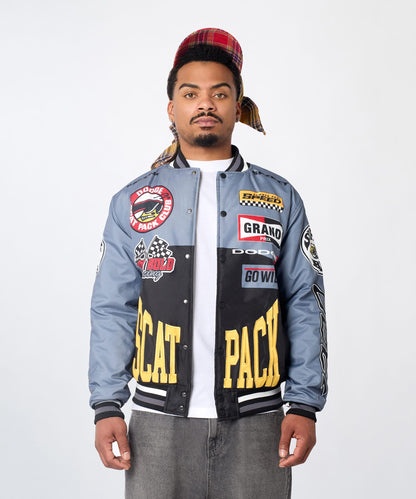 Reason Clothing Essential Dodge Scatpack Racing Varsity Jacket - Black