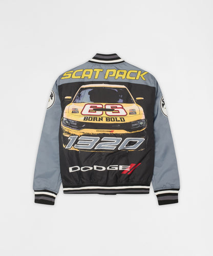Reason Clothing Essential Dodge Scatpack Racing Varsity Jacket - Black