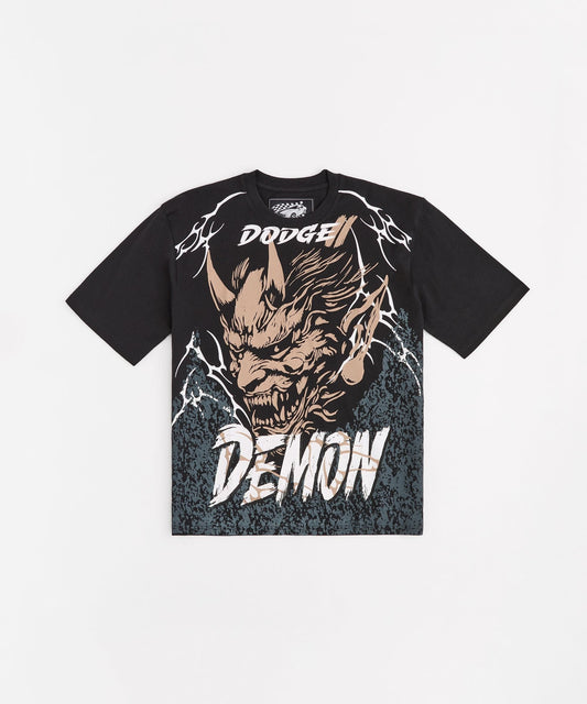 Reason Clothing Discount Plus Size Dodge Demon Short Sleeve Tee - Black