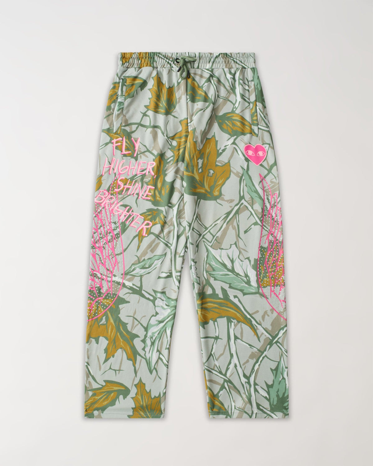 Reason Clothing Signature Fly Higher Women's Fleece Flare Sweatpants - Olive Green