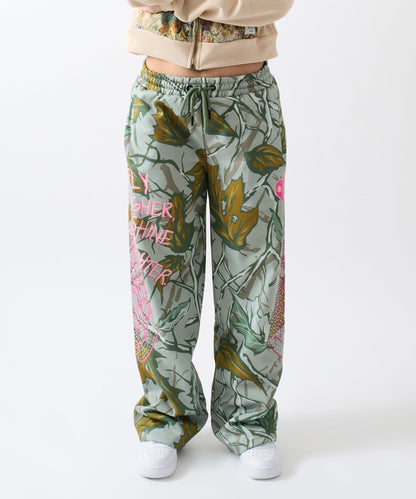 Reason Clothing Signature Fly Higher Women's Fleece Flare Sweatpants - Olive Green