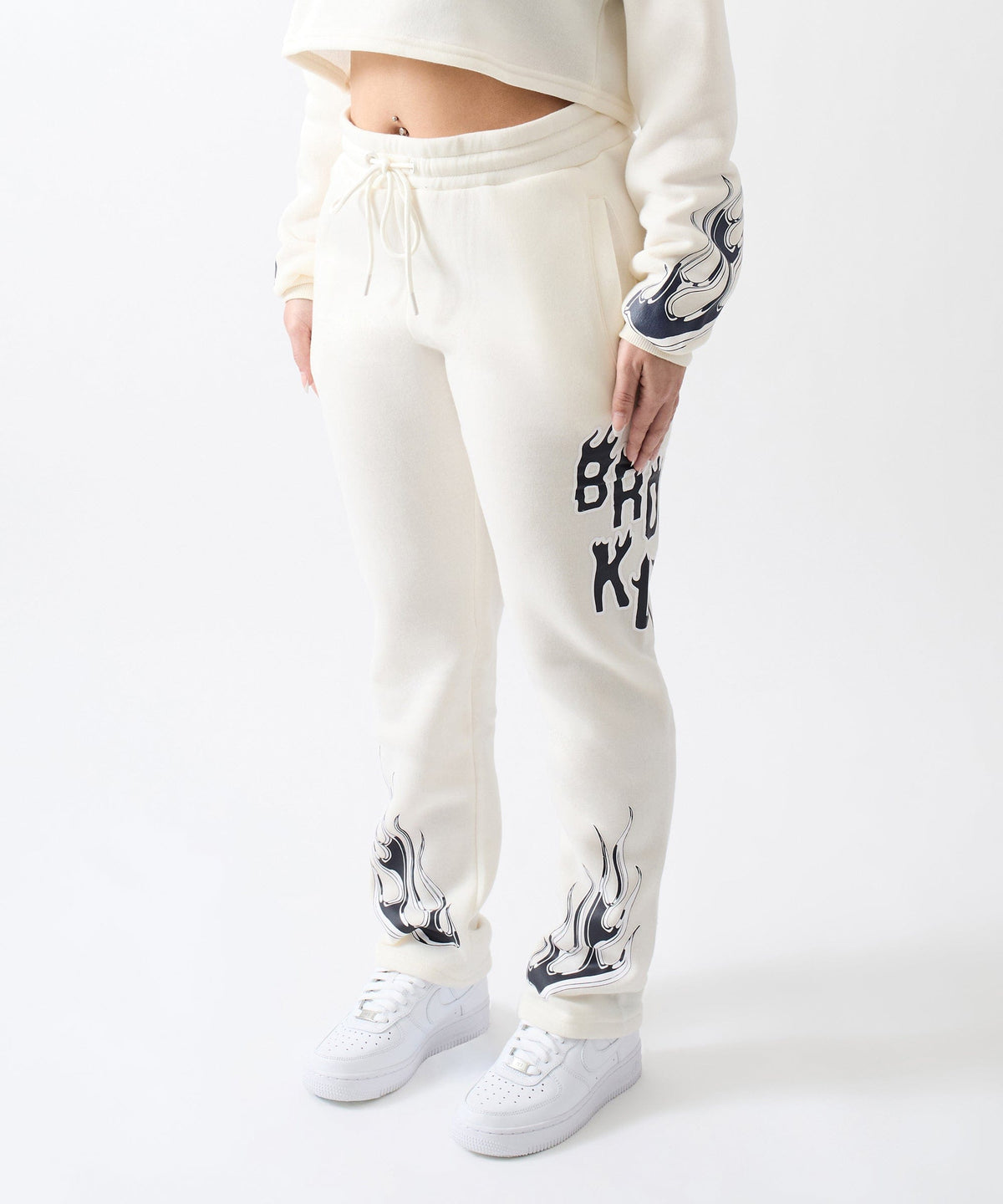 Reason Clothing Quality Women Brooklyn Sweatpants - Cream