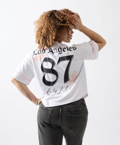 Reason Clothing Top Pick Los Angeles Sweet Rebel Women's Graphic Short Sleeve Cropped Shirt
