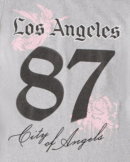 Reason Clothing Quality LA Angels Graphic Bodycon Women's Dress - Grey