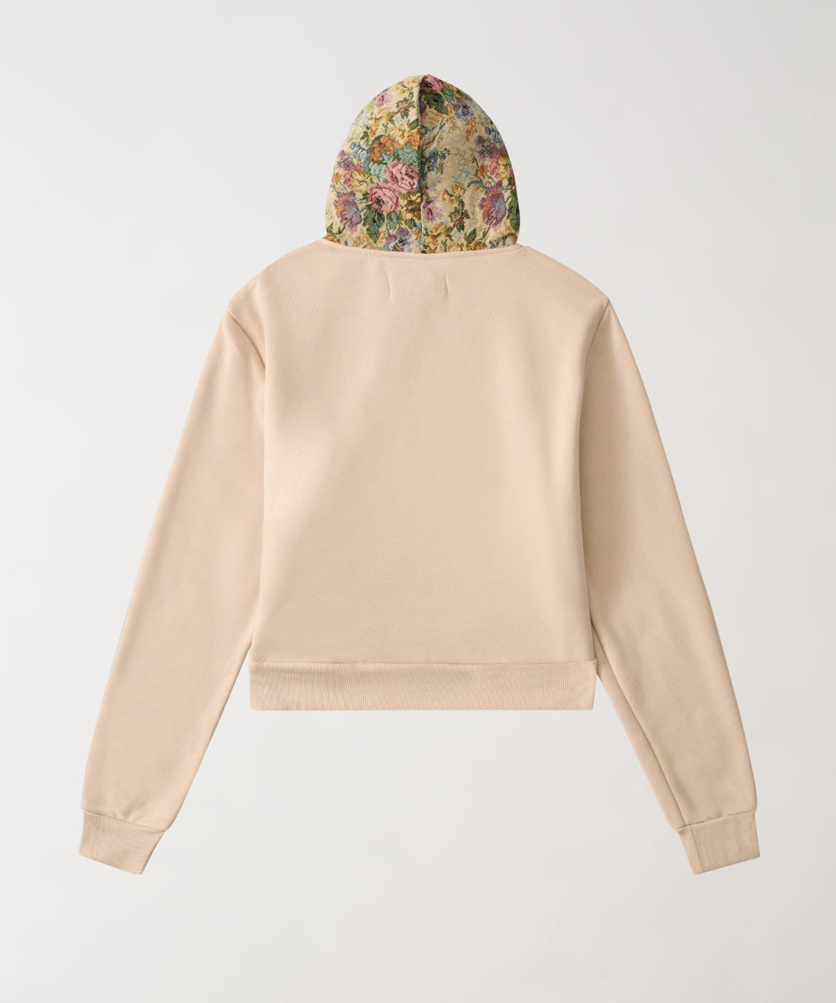 Reason Clothing Signature Women Floral Tapestry Graphic Zip Up Hoodie - Khaki
