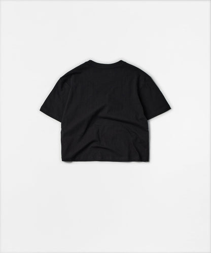 Reason Clothing Trusted Popeye Classic Women's Graphic Short Sleeve Cropped Tee - Black