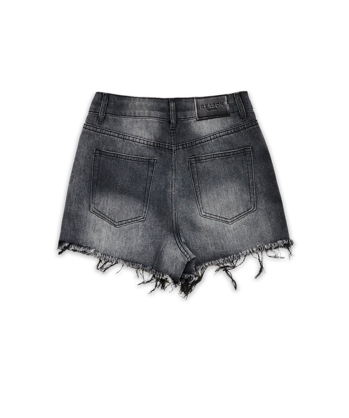 Reason Clothing Everyday Nora Women's Distressed Denim Shorts - Black